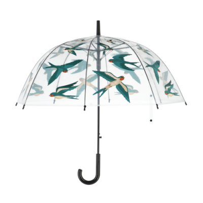 Parapluie transparent hirondelles