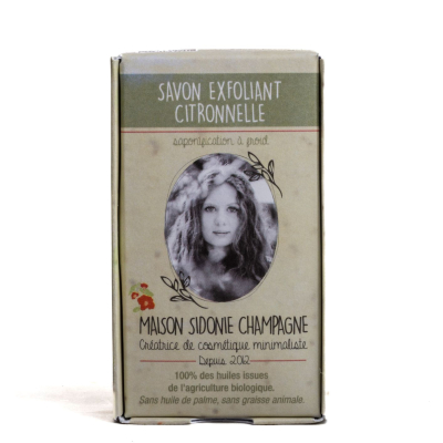 Savon bio exfoliant à la citronnelle 100g