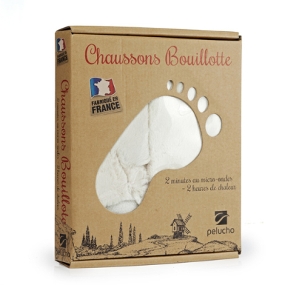 Chaussons Bouillotte Beige, taille unique