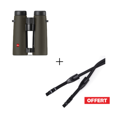 Jumelles Leica Noctivid 10x42 vertes + Courroie corde escalade 126 cm