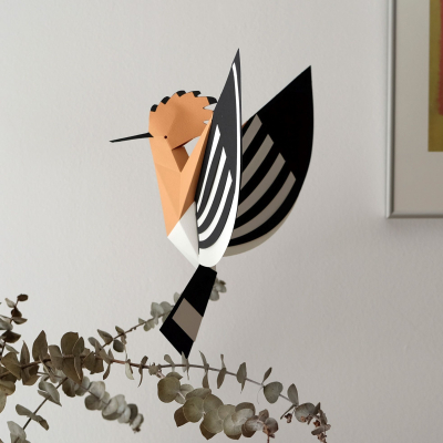 Origami Huppe fasciée 3D en papier, DIY