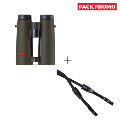 Jumelles Leica Noctivid 10x42 vertes + Courroie corde escalade 126 cm