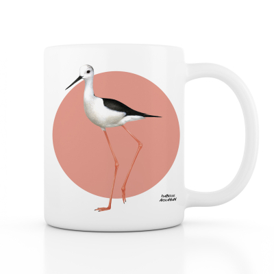 Mug Oiseaux de France Échasse blanche