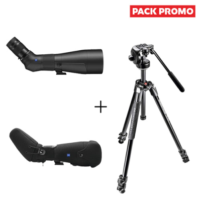 Longue-vue Zeiss Conquest Gavia 85 avec oculaire 30-60 X + Étui + Trépied avec rotule