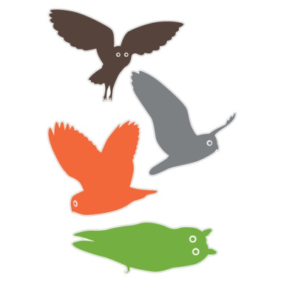 Electrostatiques LPO anticollisions Chouettes - Lot de 4