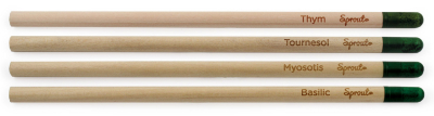 Crayon de bois LPO à planter tournesol