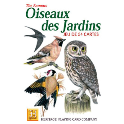 Jeu de 54 cartes oiseaux des jardins