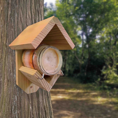 Mangeoire LPO pour pots de nourrissage