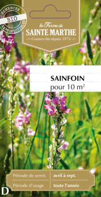 Graines Bio Engrais vert - Sainfoin Vivace 10 m²