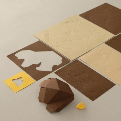 Origami Chouette chevêche 3D en papier, DIY