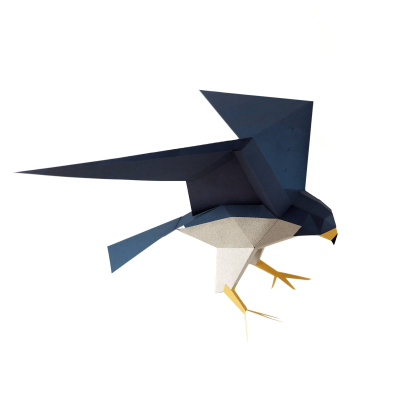 Origami Faucon pèlerin 3D en papier, DIY