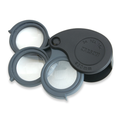 Set de 3 loupes de poche 5x-15x