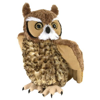 Peluche Cuddlekin Hibou Grand-Duc 30 cm