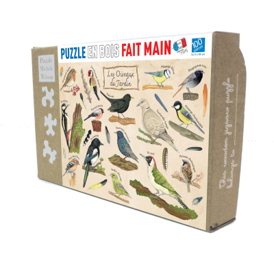 Puzzle bois 100 pièces - Les oiseaux du jardin
