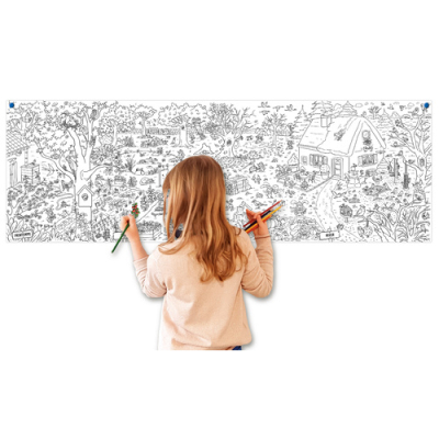 Frise de coloriage LPO, 4 saisons au jardin