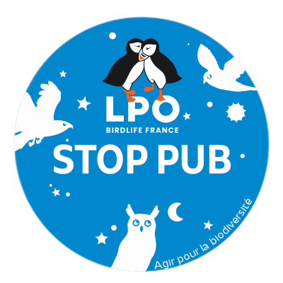 Autocollant LPO - Stop Pub