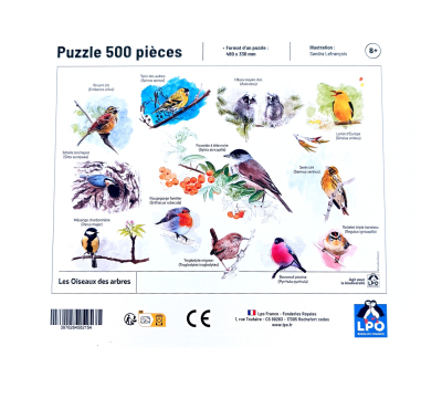Puzzle LPO Oiseaux des arbres 500 pièces