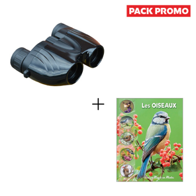 Jumelles LPO Colibri 8x21 + Tout un monde en photos : Les oiseaux des parcs et jardins