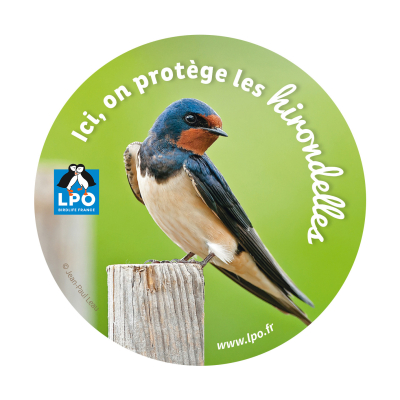 Autocollant LPO - Ici on protège les hirondelles