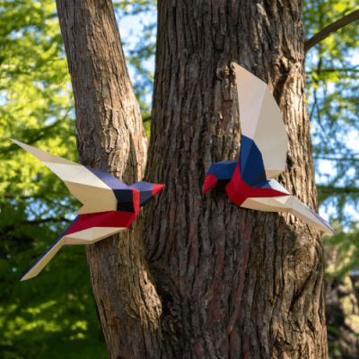 Origami Oiseaux 3D en papier, DIY