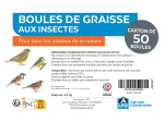 Carton de 50 boules de graisse aux insectes sans suif