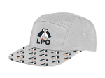 Casquette LPO coton recyclé gris clair motifs macareux