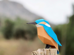 Origami Martin-pêcheur 3D en papier, DIY