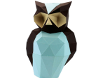 Origami Hibou 3D en papier, DIY