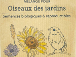 Graines de fleurs bio à semer pour Oiseaux des jardins