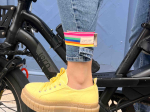 Serre-pantalon vélo réfléchissant - Arc-en-ciel 