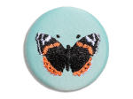 Broche brodée - Papillon Vulcain