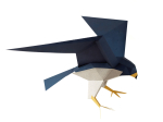 Origami Faucon pèlerin 3D en papier, DIY