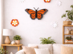 Origami Papillon Monarque 3D en papier, DIY