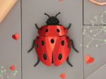 Coccinelle 3D en papier, DIY