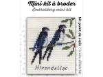 Kit broderie Hirondelles