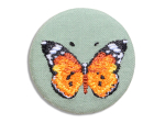 Broche brodée - Papillon petit monarque
