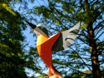 Origami Martin pêcheur 3D en papier, DIY