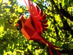 Origami Cardinal 3D en papier, DIY