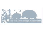 Sticker Stop Pub LPO "Ici on protège la Biodiversité", gris bleuté