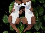 Origami Loutres 3D en papier, DIY