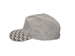 Casquette LPO coton recyclé gris clair motifs macareux