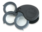 Set de 3 loupes de poche 5x-15x