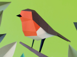 Origami Rougegorge familier 3D en papier, DIY