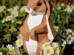 Origami Lapin 3D en papier, DIY