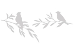 Grand sticker LPO anticollisions - Oiseaux sur branches d'olivier