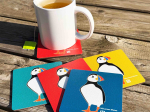 Lot de 4 sous-verres LPO Macareux