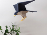 Origami Faucon pèlerin 3D en papier, DIY
