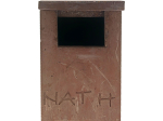Nichoir à rougequeue semi-ouvert en béton de bois