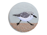 Broche brodée - Bécasseau sanderling