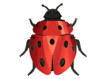 Coccinelle 3D en papier, DIY